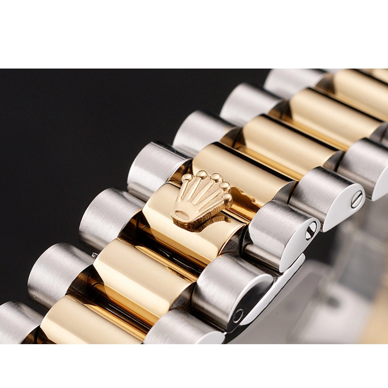 Aaa replica watch Bracelet Diamonds Black Rolex Rubies Swiss And Dial Tone Day-Date 1454105 Two 0728